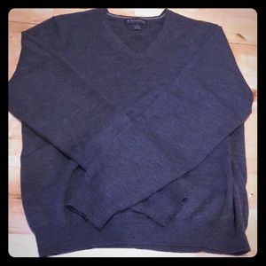 As is brooks brothers merino wool grey sweater